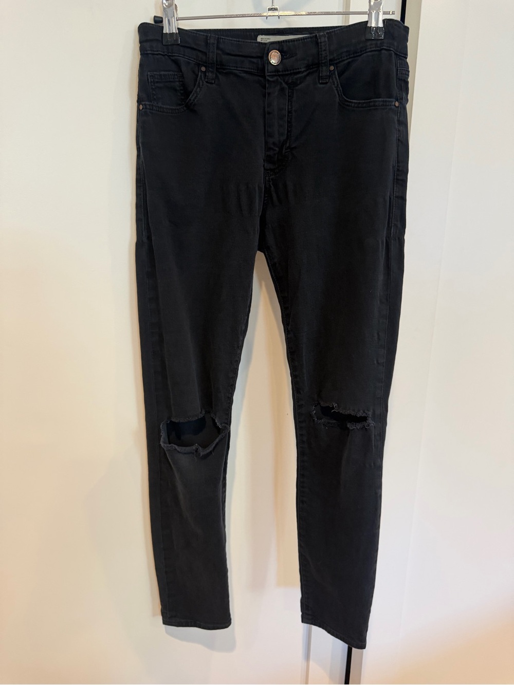 Women’s Sz 26 Topshop Black Ripped Skinny Jeans
